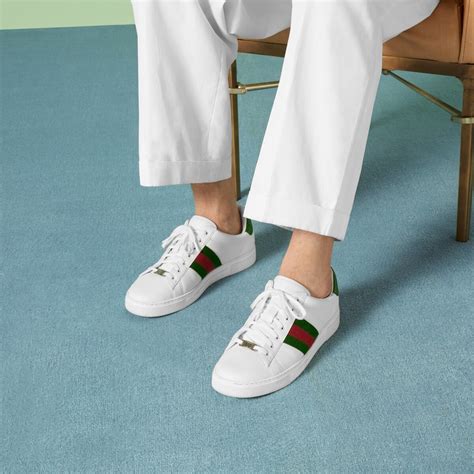 gucci silver ace sneakers|gucci ace black men's.